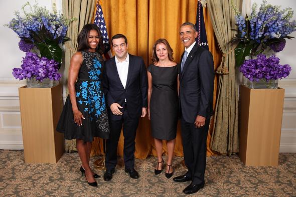 Το ζεύγος Τσίπρα με Μπαράκ και Μισέλ Ομπάμα