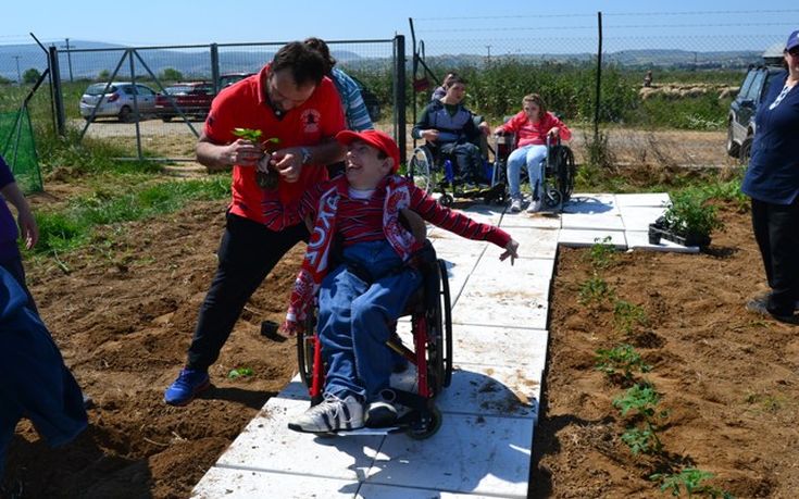 Παιδιά με αναπηρία φυτεύουν ντομάτες και μαρούλια στη Ραιδεστό