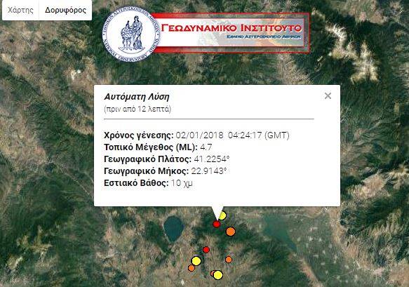Νέος σεισμός στο Κιλκίς αισθητός και στη Θεσσαλονίκη