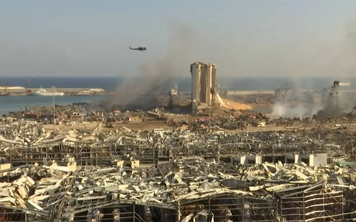 Η Βηρυτός... από ψηλά: Εικόνες βιβλικής καταστροφής μετά από τις εκρήξεις - Η ισοπεδωτική αλλαγή της πόλης